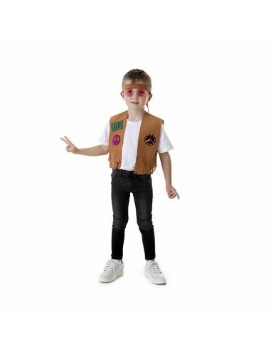 Costume for Children Peace Hippie Vest Brown