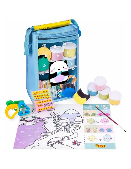 Gioco Creativo di Plastilina Jovi MY ARTS&CRAFTS Multicolore Borsa a Tracolla Azzurro