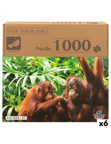 Puzzle Colorbaby Orangutan 6 Unità 68 x 50 x 0,1 cm