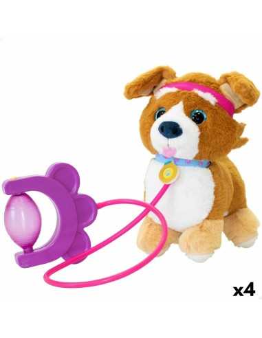 Plush Pet Eolo Sprint Puppy Dog 20 x 22,5 x 14 cm (4 Units)