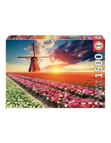 Puzzle Educa Fields of Tulips 18465 1500 Pezzi