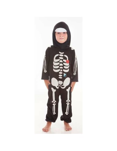 Costume for Babies Skeleton Heart Black (2 Pieces)