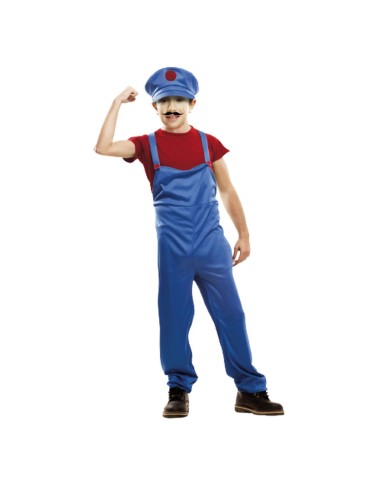 Costume for Children My Other Me Super Plumber Red (3 Pieces)