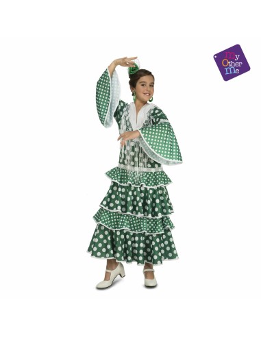 Costume for Children My Other Me Giralda Flamenco Dancer Green