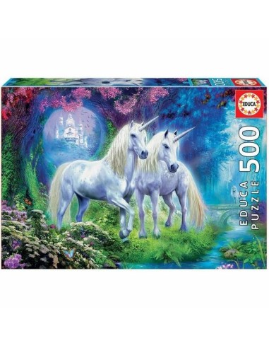 Puzzle Educa Unicorns In The Forest 500 Pièces 34 x 48 cm