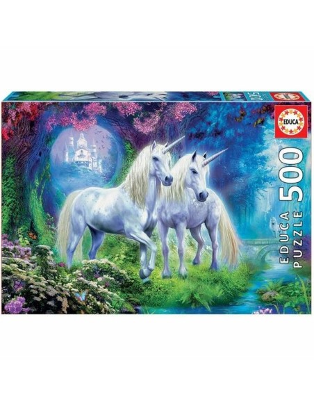 Puzzle Educa Unicorns In The Forest 500 Pièces 34 x 48 cm