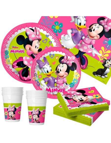 Party supply set Minnie Mouse Happy Deluxe 89 Pieces 16