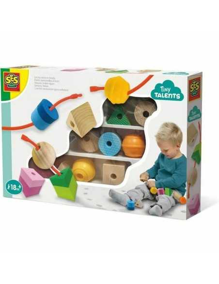 Educational Game SES Creative Cuentas sensoriales para enhebrar Multicolour