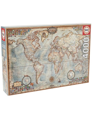 Puzzle Educa 14827 World Map 4000 Pezzi