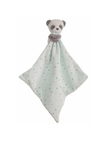 Doudou Baby Aigue marine Ours Panda 25 x 25 cm