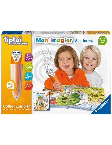 Livre interactif pour enfants Ravensburger Complete interactive reader box + Book Imagier At the farm Tiptoi (FR)