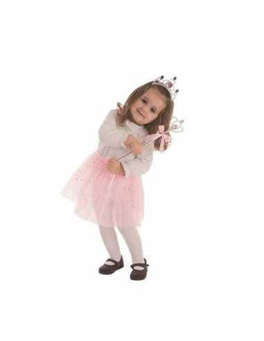 Costume per Bambini Rosa Principessa delle Nevi (3 Pezzi)