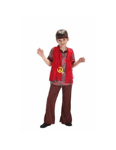 Costume per Bambini Party Hippie Hippie 7-9 Anni 5 Pezzi