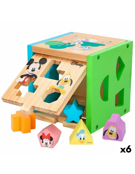 Kinder Puzzle aus Holz Disney 14 Teile 15 x 15 x 15 cm (6 Stück)