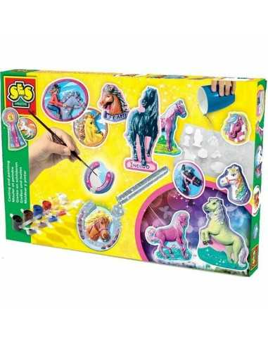 Satz mit formbarer Knetmasse SES Creative Molding and painting - Fantasy horses