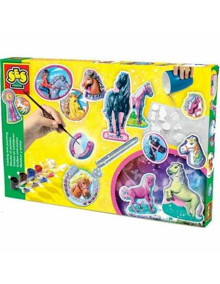 Play-Dough Set SES Creative Molding and painting - Fantasy horses