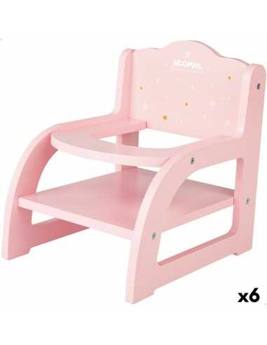 Chaise pour poupées Woomax 16,5 x 21 x 20 cm Rose 6 Unités