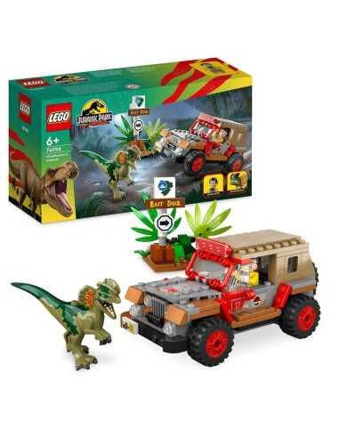 Playset Lego Jurassic Park 30th Anniversary 76958 Dilophosaurus Ambush 211 Pezzi