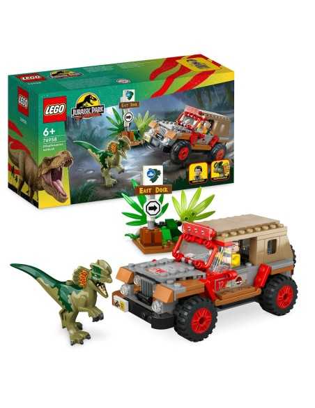 Playset Lego Jurassic Park 30th Anniversary 76958 Dilophosaurus Ambush 211 Pezzi