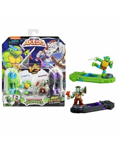 Combat figures Teenage Mutant Ninja Turtles Legends of Akedo: Leonardo vs Rocksteady