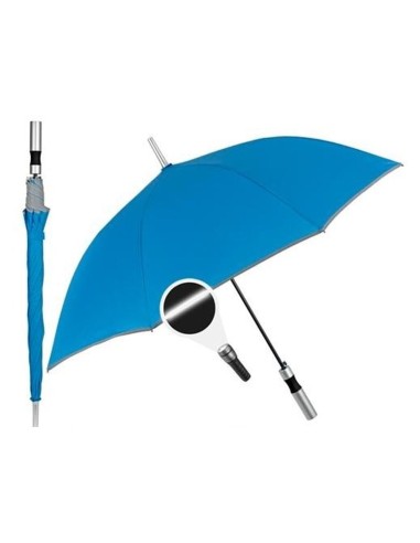 Parapluie Perletti 23" Avec bordure Réfléchissant Bleu Polyester 103 cm