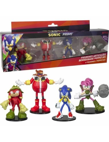 Figure Articolate Sonic Prime 4 Pezzi