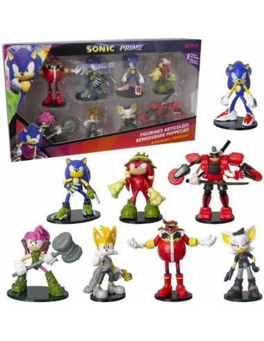 Figurines Articulées Sonic Prime 8 Pièces