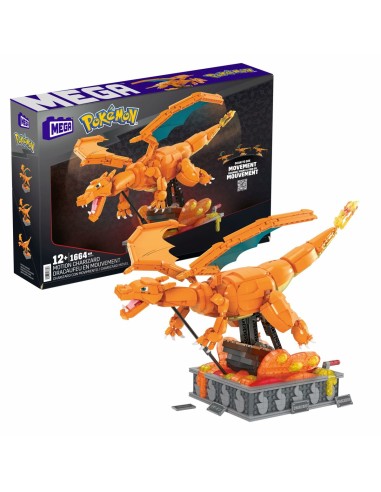 Kit de construction Pokémon Mega Construx - Motion Charizard 1664 Pièces