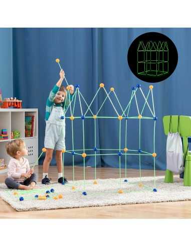 Kit di Costruzione di Fortini per Bambini Builkitt InnovaGoods 155 Pezzi