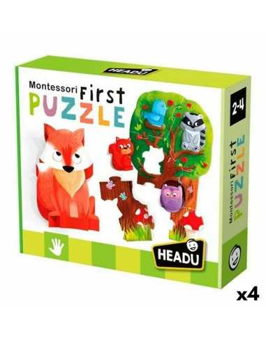 Puzzle HEADU Montessori Forêt (4 Unités)