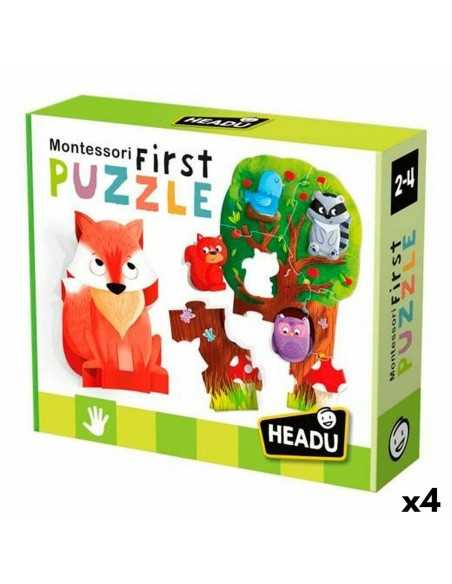 Puzzle HEADU Montessori Forêt (4 Unités)