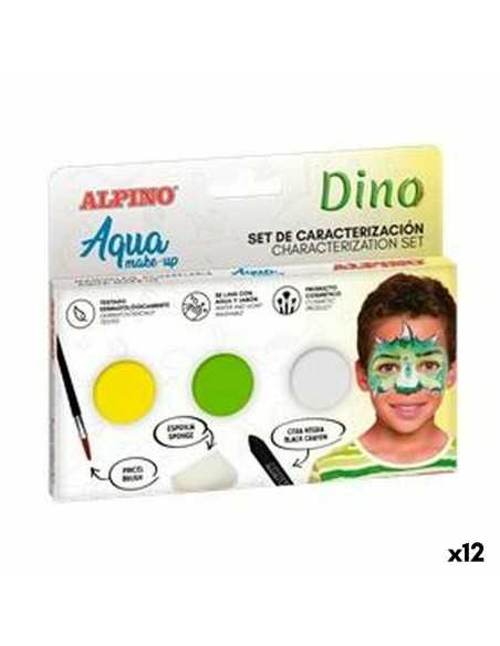 Set di Trucchi per Bambini Alpino Dino Ad acqua (12 Unità)