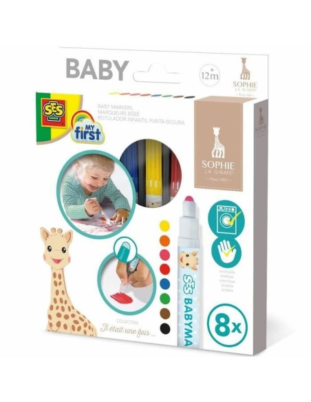 Set of Felt Tip Pens babies SES Creative SOPHIE LA GIRAFE Multicolour