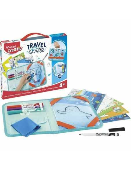 Drawing Set Maped Travel Board 18 Pieces