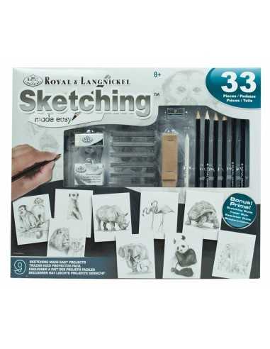 Kit de Dessin Royal & Langnickel SKETCHING MADE EASY 33 Pièces