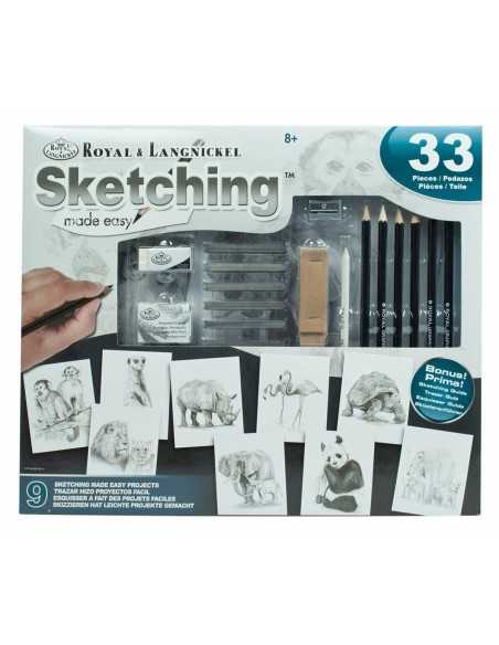 Kit de Dessin Royal & Langnickel SKETCHING MADE EASY 33 Pièces