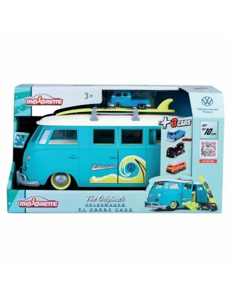 Jeu de Véhicules Majorette Volkswagen T1 Carry Case Bleu