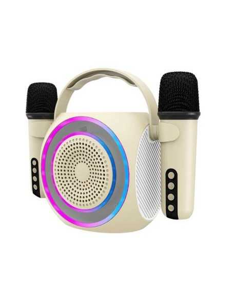 Speaker with Karaoke Microphone Celly White