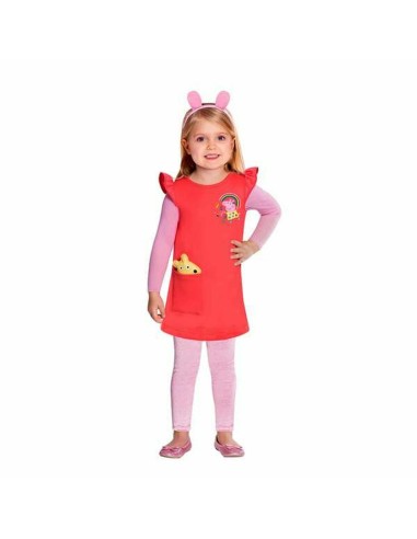 Costume per Bambini Peppa Pig 3 Pezzi