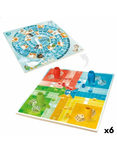 Tabellone per Parcheesi e Gioco dell'Oca Colorbaby 25 x 1 x 25 cm (25 Pezzi) (6 Unità)