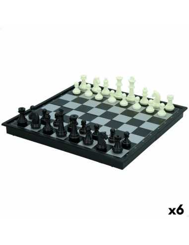 Chess and Checkers Board Colorbaby Plastic (6 Units)