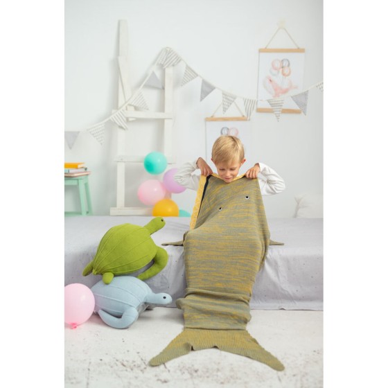 Blanket Crochetts Blanket Grey Shark 60 x 90 x 2 cm