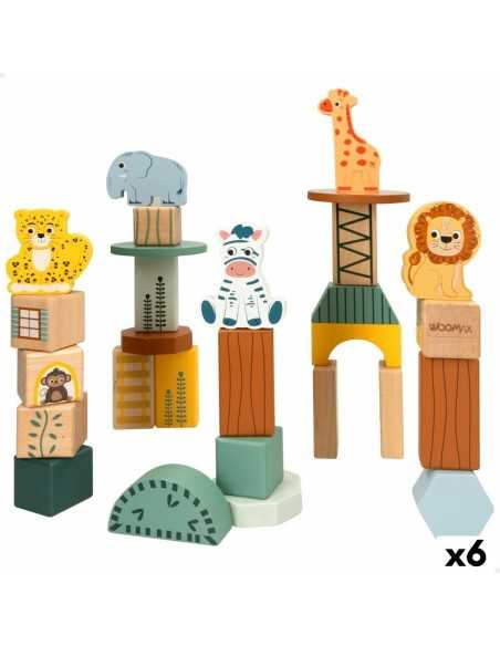 Construction set Woomax animals 28 Pieces (6 Units)