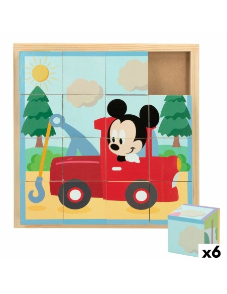 Puzzle di Legno per Bambini Disney + 3 anni (6 Unità)