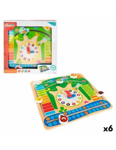 Jouet Educatif Colorbaby Calendrier 30 x 30 x 3 cm (6 Unités)