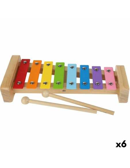 Xylophone Woomax Bois Métal 26 x 4,5 x 11,5 cm (6 Unités)