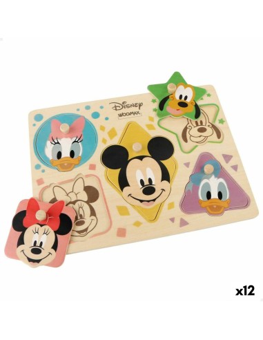 Kinder Puzzle aus Holz Disney + 2 Jahre 5 Stücke (12 Stück)