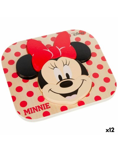 Kinder Puzzle aus Holz Disney Minnie Mouse + 12 Monate 6 Stücke (12 Stück)