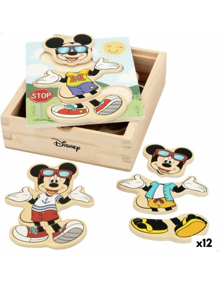 Kinder Puzzle aus Holz Disney + 2 Jahre (12 Stück)