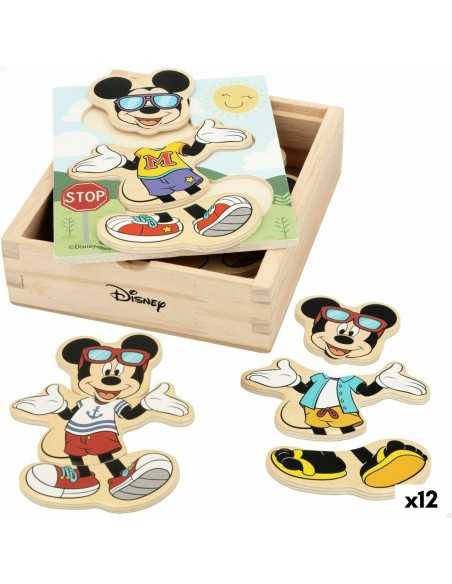 Puzzle enfant en bois Disney + 2 Ans (12 Unités)